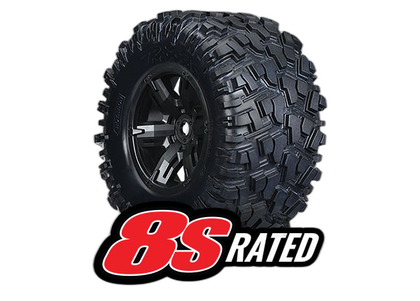Banden + velgen voor Traxxas X-Maxx